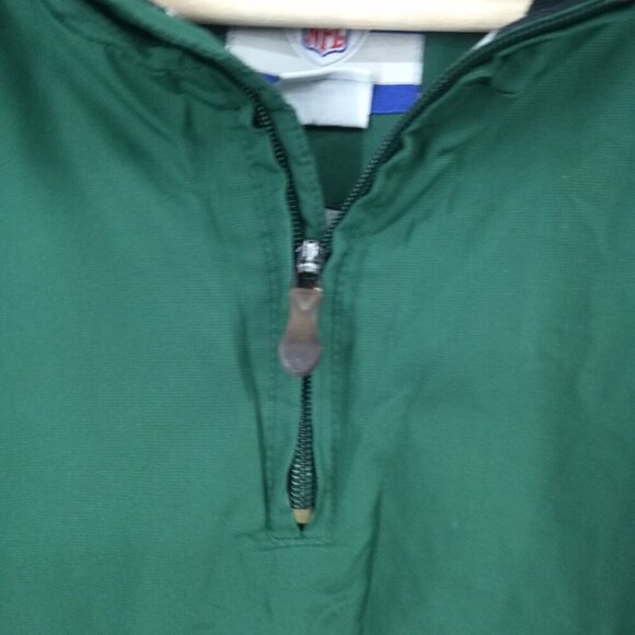 Green Bay Packers NFL Reebok Pullover 1/4 Zip Windbreaker Jacket Size 2XL Vented - Picture 4 of 10